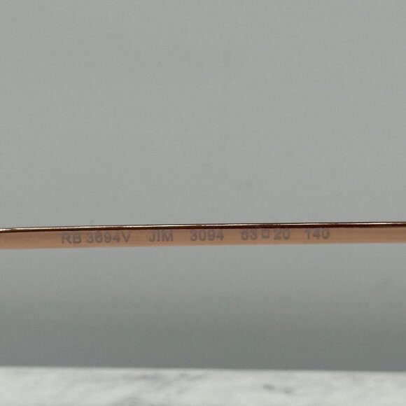 Ray Ban Eyeglasses Frames RB3694V 3094 Rose Gold Hexagonal RX 53-20-140 w/ Case - Picture 10 of 15